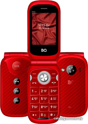 Кнопочный телефон BQ BQ-2451 Daze (красный)