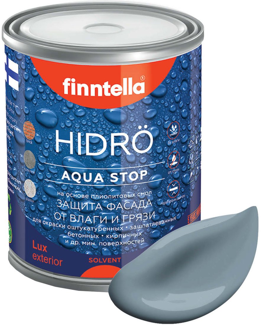 

Краска Finntella Hidro Harmaa F-14-1-1-FL005 0.9 л (голубой/серый)