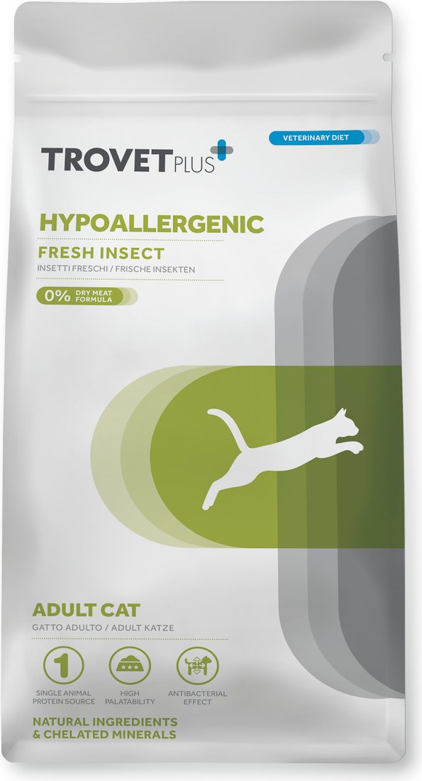 Сухой корм для кошек Trovet Plus Hypoallergenic Fresh Insect Свежее насекомое 1.2 кг