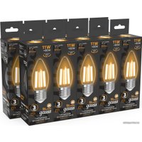 Светодиодная лампочка Gauss Filament Свеча 11W 810lm 2700К Е27 LED 1/10/50 103802111