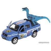 Пикап Технопарк UAZ Пикап с динозавром PICKUP-12SNOW-DINO