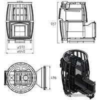 Банная печь Везувий Легенда Русский Пар Ковка 24 (270)