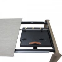 Кухонный стол Виста Бонн-ок HPL 85x138/185 (камень бежевый+черный/дуб олово)