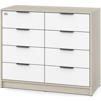 Детский комод Атон Мебель Zeus 1008 ЛДСП с шариковыми направляющими (шимо светлый/белый)