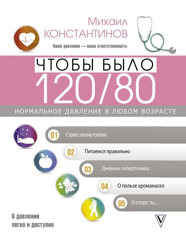 

Книга издательства АСТ. Чтобы было 120/80. Нормальное давление в любом возрасте!