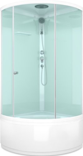 Душевая кабина Domani-Spa Simple High 90x90 (сатин матовое стекло/белый)
