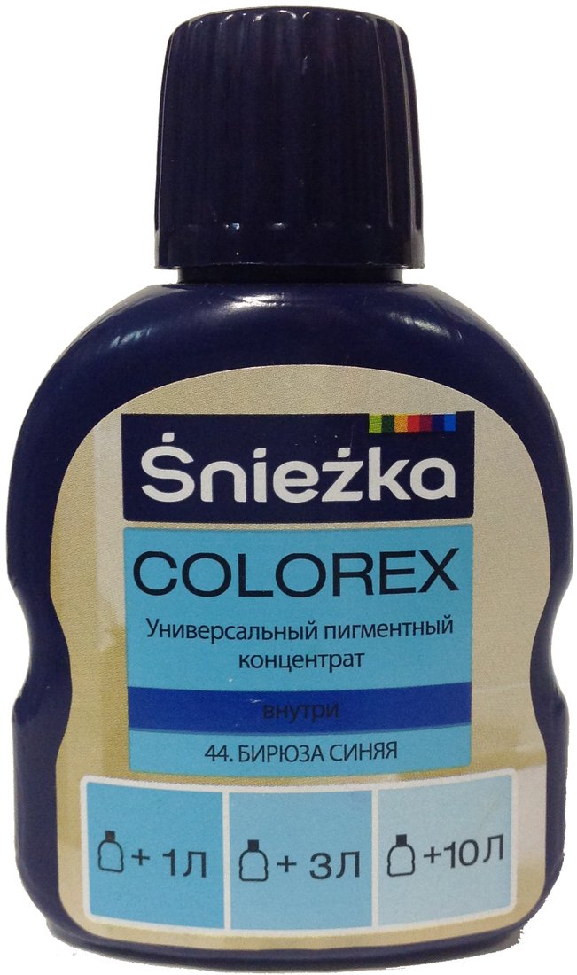 

Колеровочная краска Sniezka Colorex 0.1 л (№44, бирюза синяя)