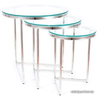Журнальный столик Signal Trinity (прозрачный/серебряный)