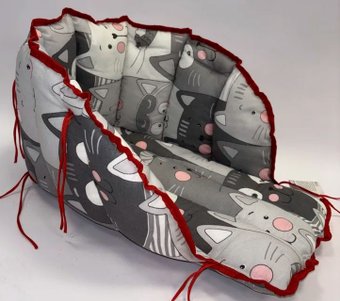 Сиденье для санок Сиденье Уют Матрас для санок (котики серый)