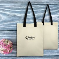 Сумка шоппер Жлобинская швейная фабрика 3335 с надписью RELAX! (белый)