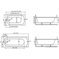 Ванна Polimat CLASSIC Slim 170x70 с ножками