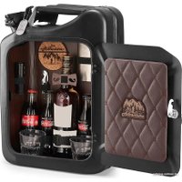 Подарочный набор Экспедиция Канистра - бар 20 л (черный, кожа)