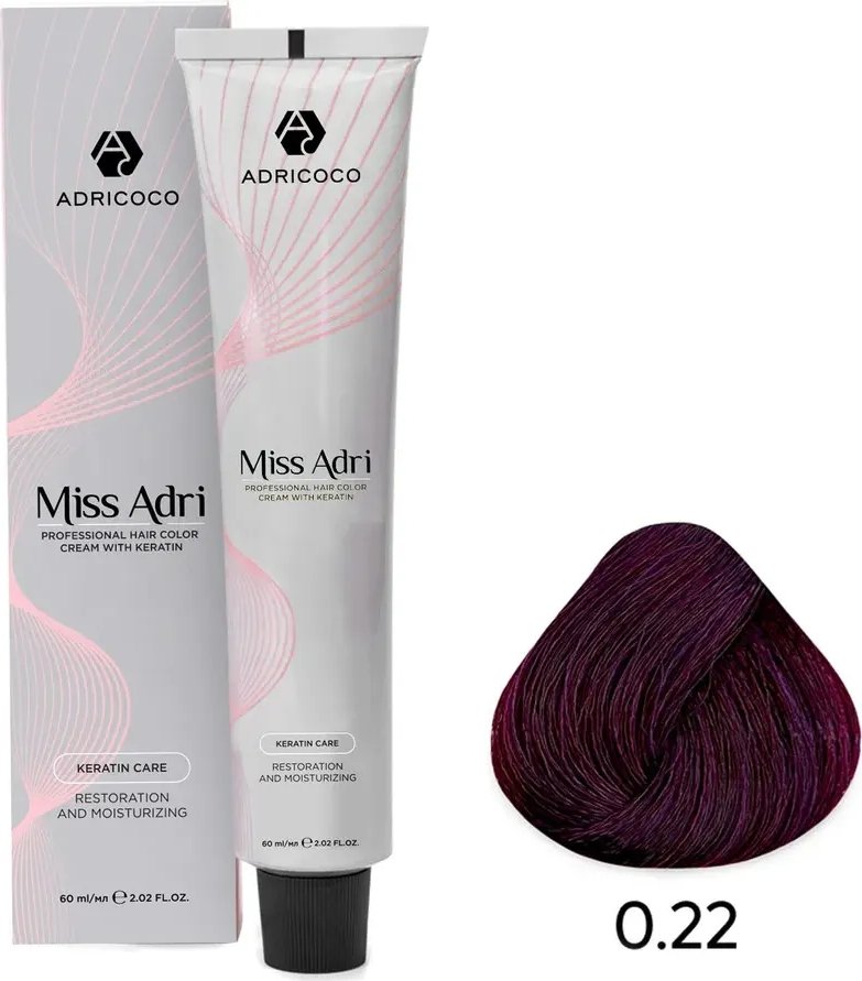 

Крем-краска Adricoco Miss Adri 0.22 (100мл, фиолетовый)