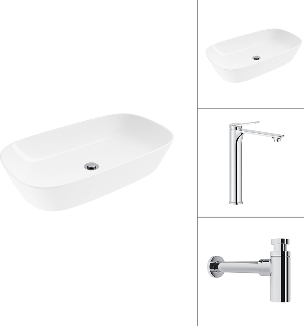 Умывальник Lauter 21393-70 + Rio 21AM12672 + сифон 21635CH (хром)