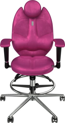 Офисное кресло Kulik System Trio (с подставкой для ног, антара, розовый)