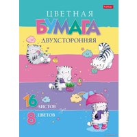 Набор цветной бумаги Hatber Приключения кота Пирожка 16Бц4_23690 (8 цв.)