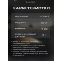 Рожковая кофеварка Oulemei OLM-KFB005