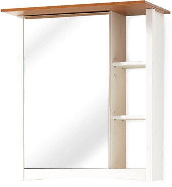Диприз Шкаф с зеркалом Paula Д.73045.1 (белый воск/черри)