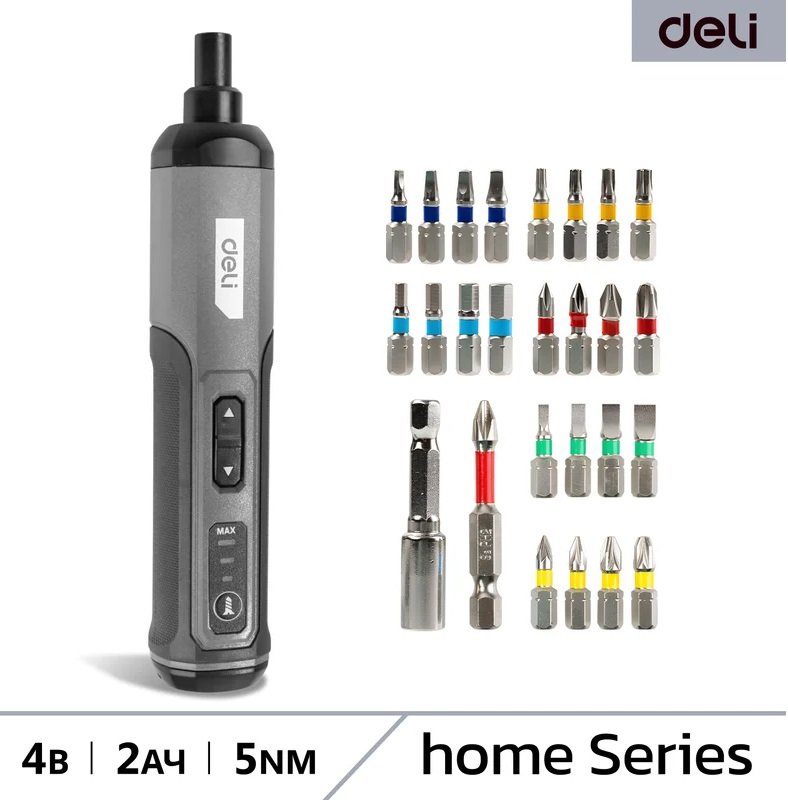 

Электроотвертка Deli DC161 (с 1-им АКБ, кейс)