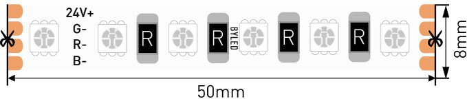 

Светодиодная лента Byled BLS3838-120-24-11-RGB-LUX