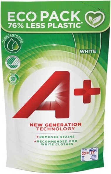 

Гель для стирки A+ White для белого белья (920 мл, дойпак)