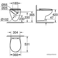 Унитаз подвесной Grohe Bau 39351000