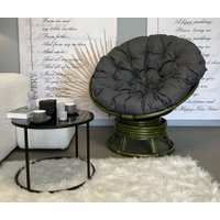 Кресло Calamus Rotan Papasan 23/01B (оливковый/серый)