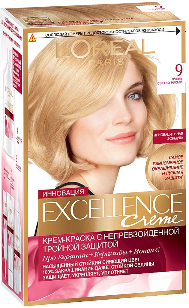 

Крем-краска для волос L'Oreal Excellence 9.0 Очень светло-русый