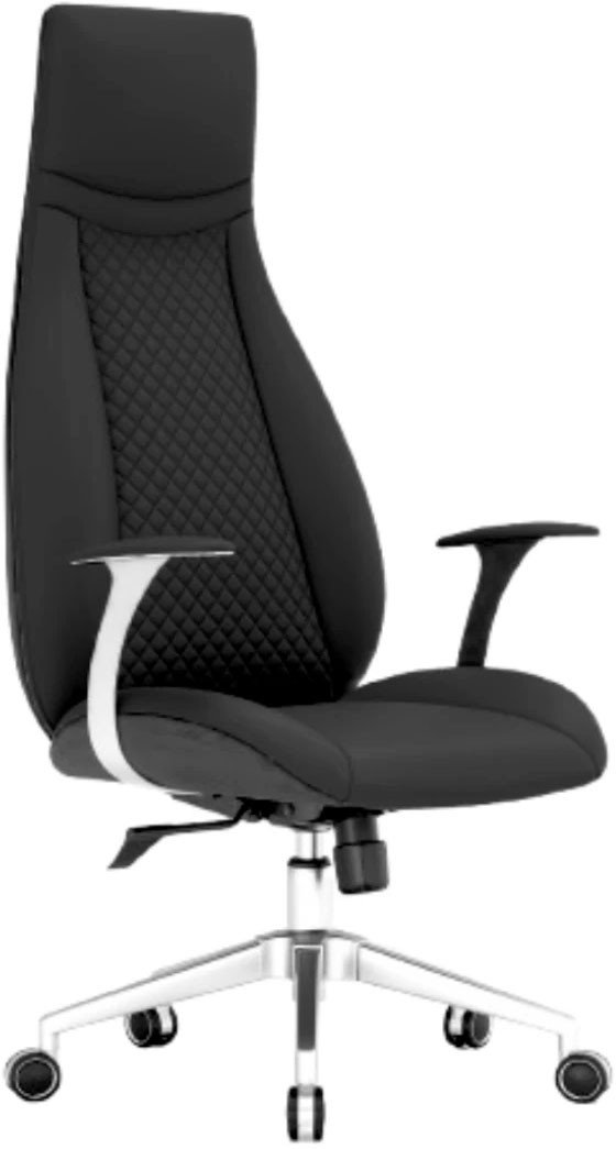 Офисное кресло SitUp Molly black Chrome (экокожа)