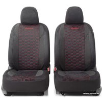 Комплект чехлов для сидений Autoprofi Alcantara ALC-1505 (черный/красный)