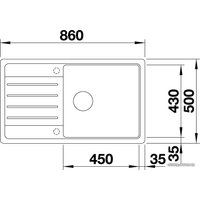 Кухонная мойка Blanco Legra XL 6 S 523328 (белый)