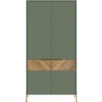 Шкаф распашной Black Red White Siena SZF2D (дымчатый зеленый/дуб вотан)