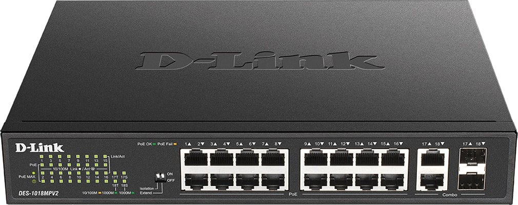 

Неуправляемый коммутатор D-Link DES-1018MPV2/A1A