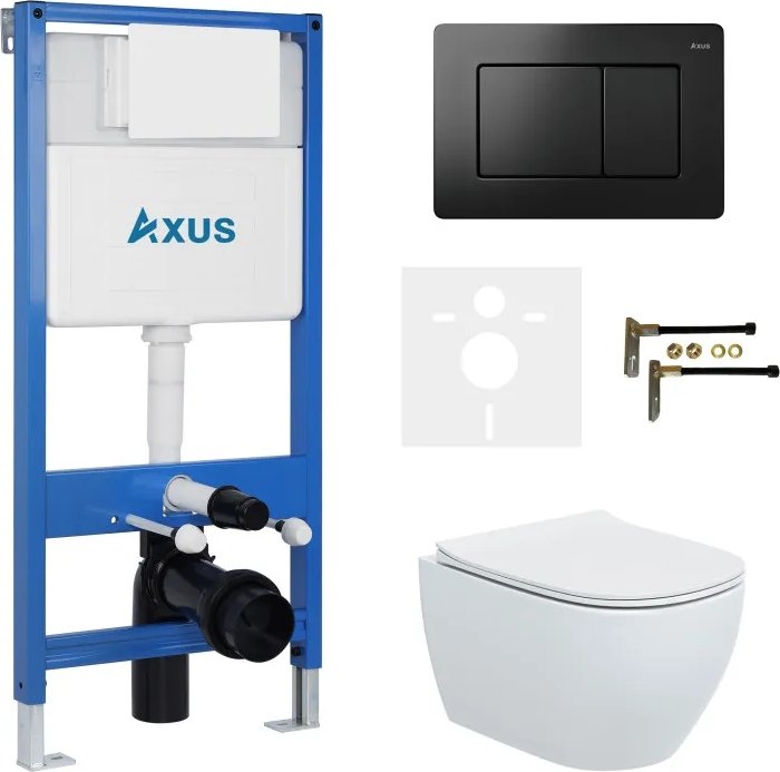 

Унитаз подвесной Axus 2318 с инсталляцией 011D и кнопкой 097LB