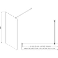 Душевая стенка Aquatek 100x200 AQ WIW 10020CH (хром/прозрачное стекло)