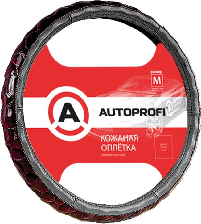 

Оплетка на руль Autoprofi AP-156 D.GY (M) (серый)