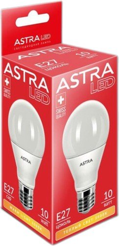 

Светодиодная лампочка Astra A60 10W E27 3000K