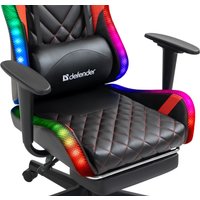 Игровое (геймерское) кресло Defender Lumos (черный/красный)