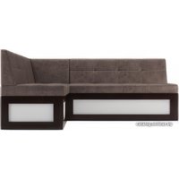 Угловой диван Мебель-АРС Нотис левый 207x82x132 (серо-шоколадный Star Velvet 60 Cofee)