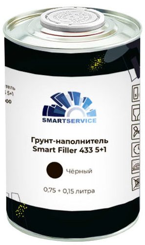 Автомобильный грунт SmartService Грунт Filler 430 5+1 с отвердителем 0.9л (черный)