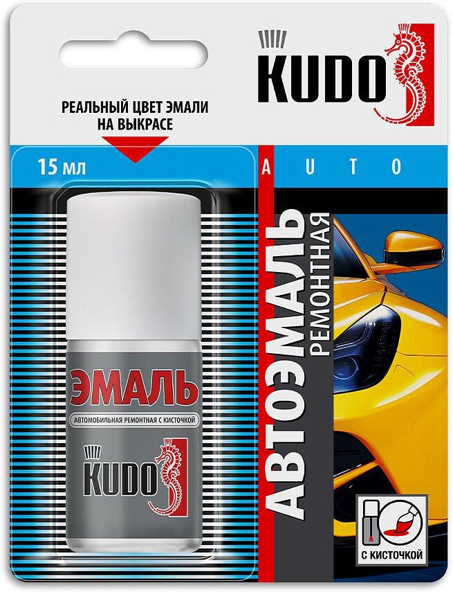 Автомобильная краска Kudo Эмаль автомобильная ремонтная с кисточкой KU-70140 (15 мл, яшма 140)
