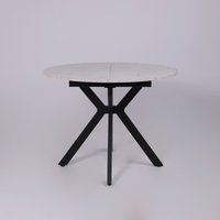 Кухонный стол Lepremo AV 1106 МДФ раздвижной D1000-1350x750 (Азул Оникс/черный)