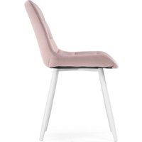 Стул Notta Челси (велюр розовый/белый)