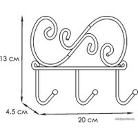 Вешалка для одежды ЗМИ Кружева 3 ВН 275 (черный)