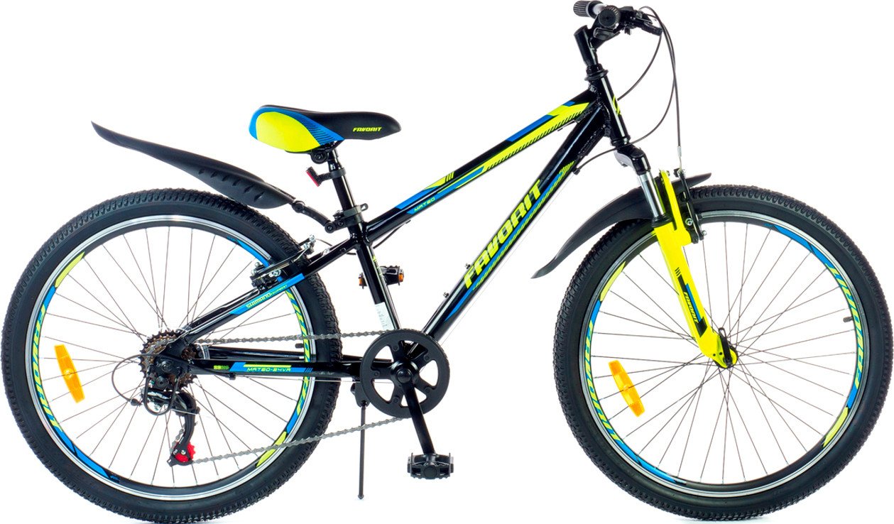 Велосипед Favorit Mateo 24MDA MAT24MD12BK-AL (черный/желтый)