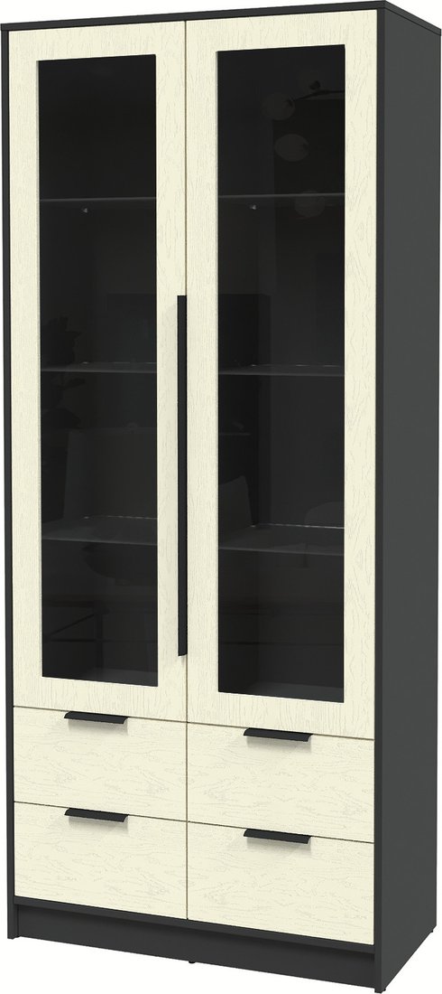 

Шкаф-витрина Интерлиния Концепт КТ-ШВ2 Глосс (антрацит/дуб снежный)