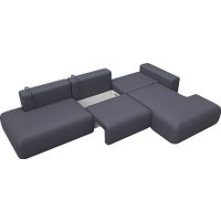 Угловой диван Лига диванов Лига-036 НПБ Модерн Лонг правый 127753 (экокожа Grifon 15 серый)