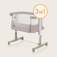 Приставная детская кроватка Lionelo Aurora (beige cappuccino)