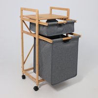 Корзина AksHome Lavender (бамбук/серый)