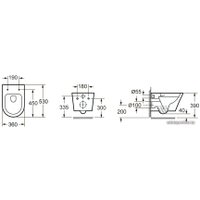 Унитаз подвесной Lavinia Boho Biore Rimless 21010006 (чаша, пневмокрышка, шум-я)